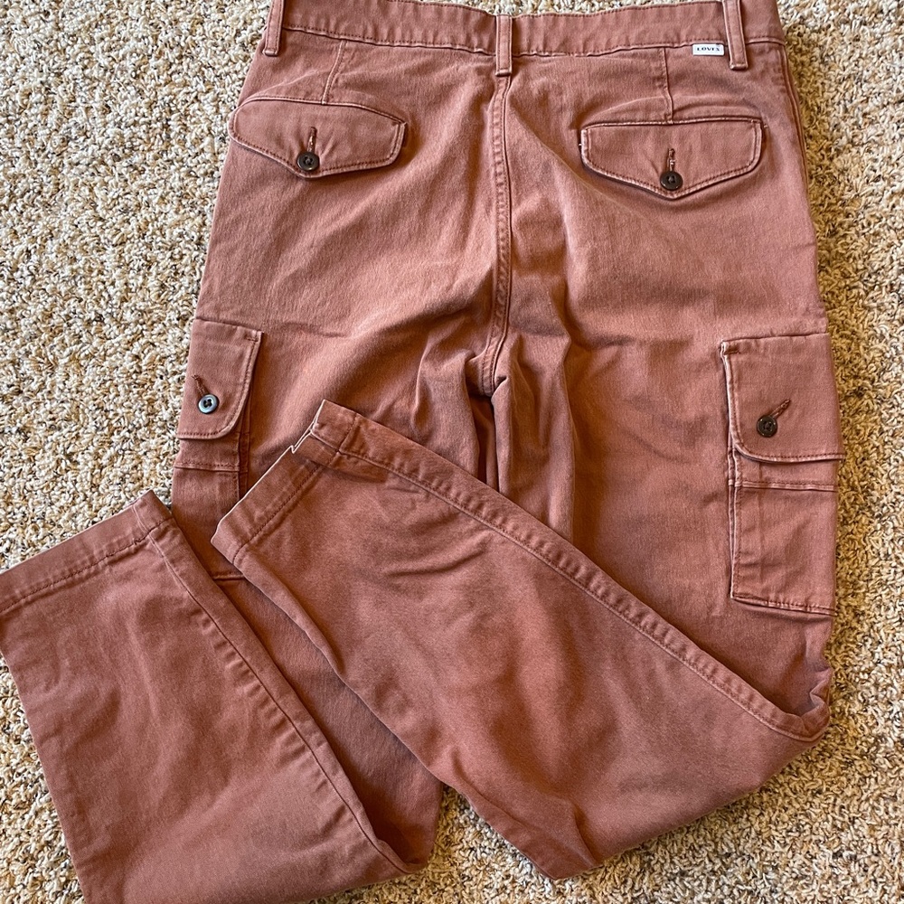 Vintage Levi's Cargo Pants in Rust Brown